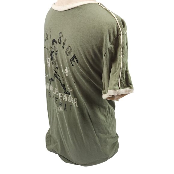 Vintage-Look No Boundaries East Side Baseball Graphic Tee Green Small - Picture 5 of 10